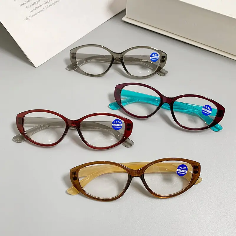 Caurspīdīgs Lasīšanas Brilles Sievietēm, Skaidrs, Anti Zilā Gaisma Presbyopic Brilles Sieviešu Ultravieglajiem Tālredzīgs Briļļu +1.0 Līdz +4.0