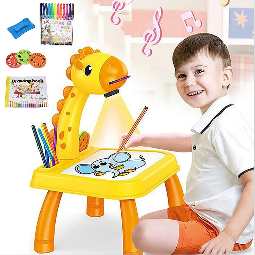 Bērnu Zīmējumu Rotaļlietu Mini Led Projektors Mākslas Zīmēšanas Galda Rotaļlietas, Krāsošana Valdes Galda Izglītības Mācību Krāsotāju Instrumenti, Rotaļlietas Bērniem