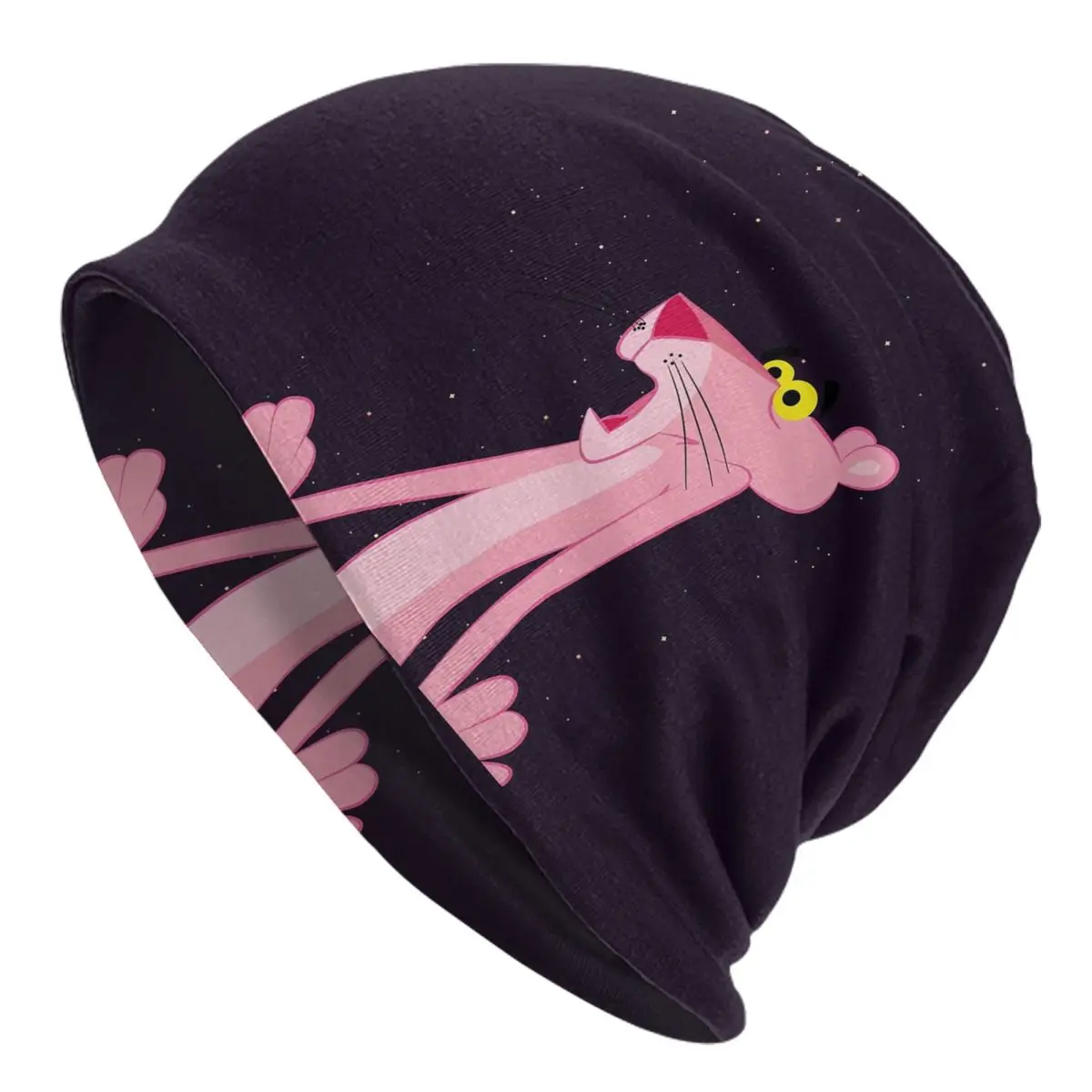 Pink Panther Karikatūra Raksturs Skullies Beanies Cepuri Anime Vintage Unisex Iela Caps Silts Divējāda lietojuma Sunīti Adīta Cepure