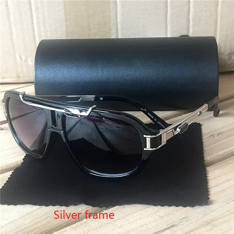 KAPELUS saulesbrilles dizainers Saulesbrilles zīmolu-veida šaušanas saulesbrilles Zelta rāmis plakans spogulis 8018 Metāla rāmja saulesbrilles