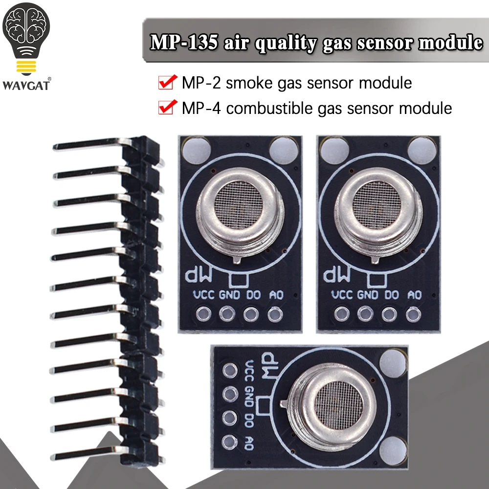 MP-135 MP503 gaisa kvalitātes noteikšanas gāzes sensora modulis MP-4 kaitīgu，atklāšanas,metāns,Dabas,metāns,sašķidrinātās MP-2 uzliesmojošas gāzes