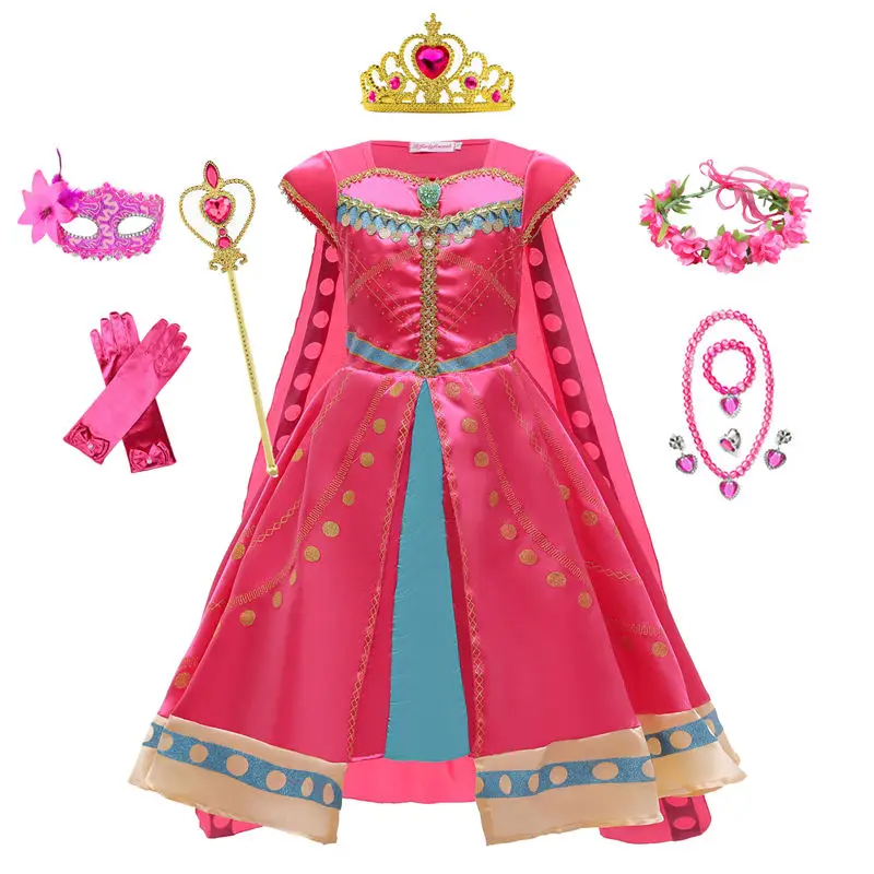 2022 Jaunu Cossky Bērniem Karnevāla Puse Jasmīns Cosplay Kostīms Meitenēm Halloween Saģērbt Princese Meitene Kleita, Kostīms