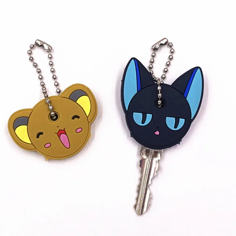 1gb Cute Anime Keychain Silikona Kaķis Dzīvnieku Aizsardzības Taustiņu Gadījumā seguma Galvenās Kontroles Putekļu Klp Turētājs Dāvana Sievietēm Taustiņu Ķēdi