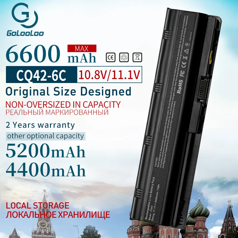 Golooloo 6Cells Jaunu klēpjdatoru Akumulatoru HP PAVILION 593553-001 CQ42 G62 CQ32 MU06 CQ43 CQ56 CQ62 CQ72 DM4 DV4 DV5 DV6 DV7 G4, G6